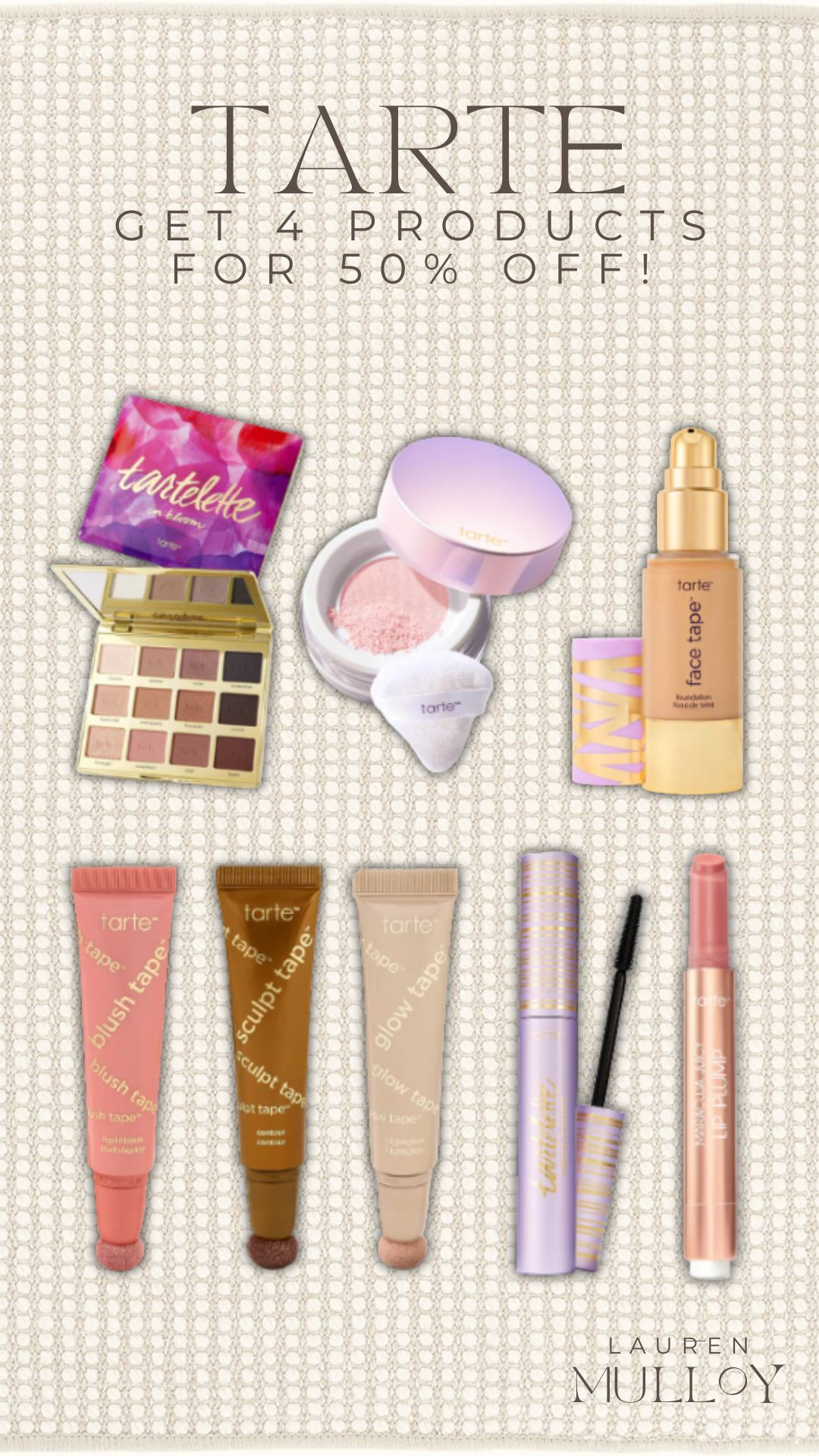 Get 4 products for 50% off each from Tarte right now! 

sale alert, beauty finds, blush, contour, maracuja juicy lip, eye shadow, foundation, lauren mulloy 

 

#LTKSaleAlert #LTKFindsUnder100 #LTKBeauty