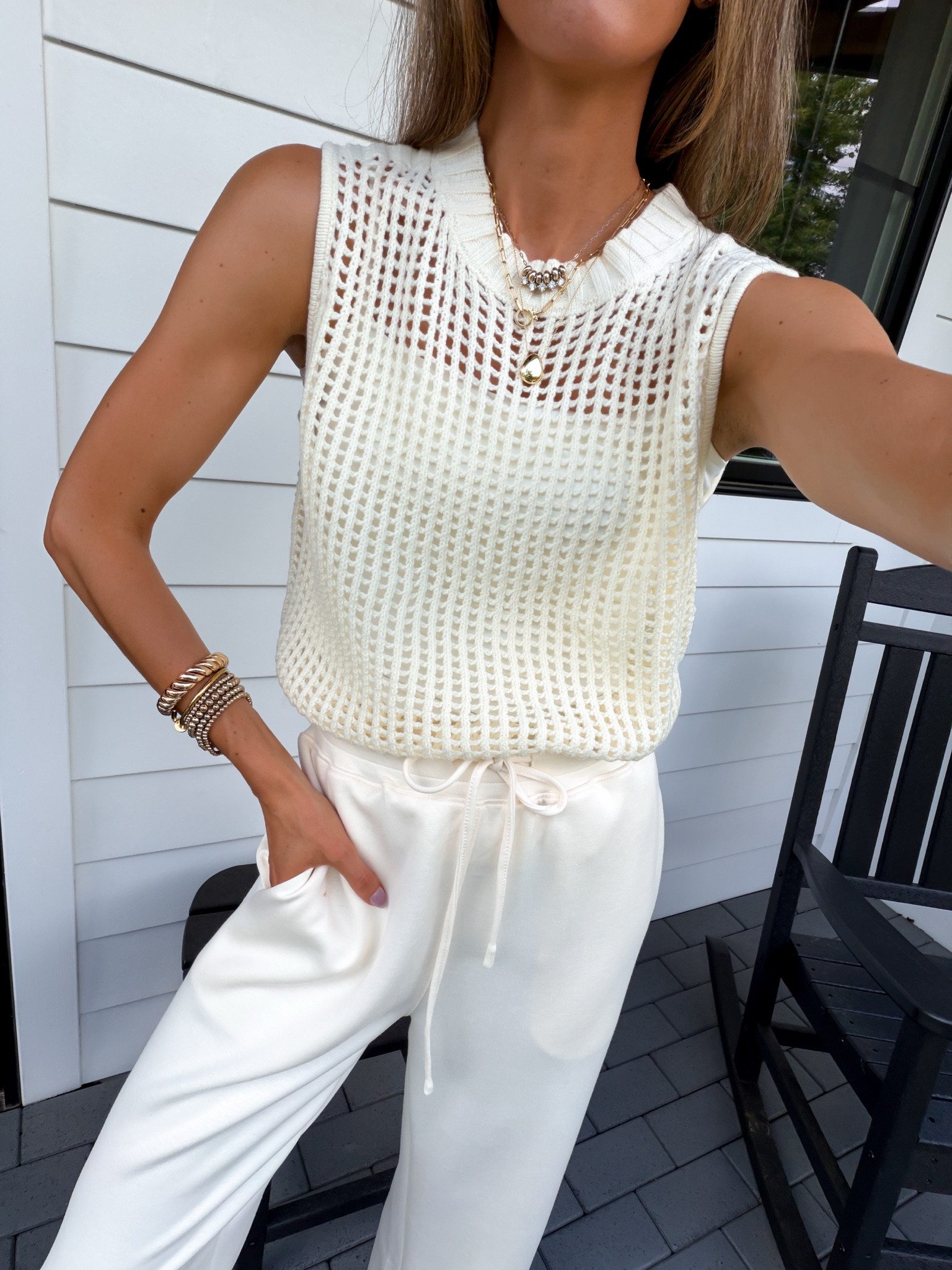Crochet knit two piece set - fits true to size.

#LTKootd #LTKTravel #LTKgrwm