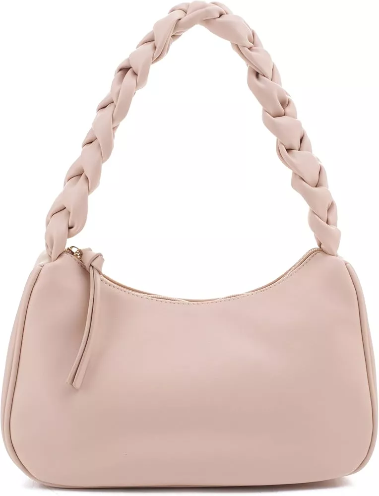 Emperia Braided Top Handle Shoulder Bag for Women, Trendy Designer Small Hobo Tote Handbag