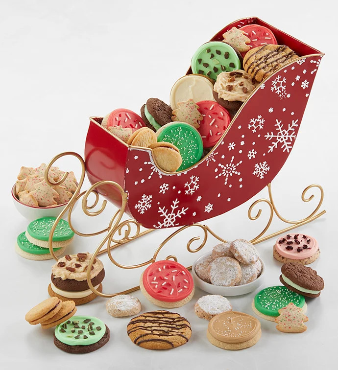 Embossed Sleigh And Cookies, Christmas Gifts by Cheryl's Cookies | Cheryl's