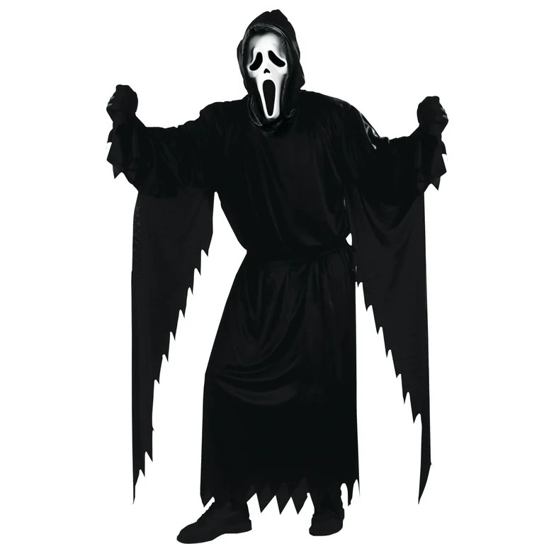 Ghostface Halloween Costume for Adults, 2-Piece, Men's Size M-XL (32-42), by Fun World | Walmart (US)