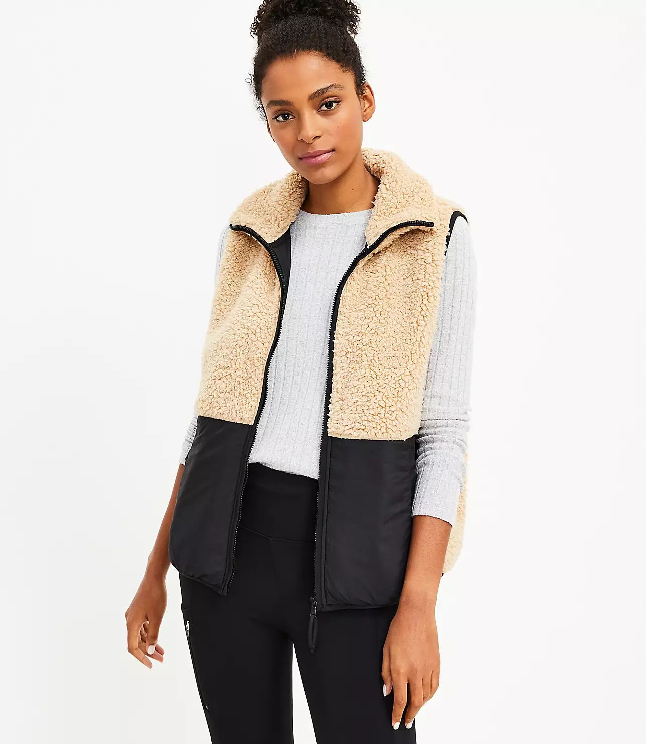 Lou & Grey Colorblock Cozy Up Vest | LOFT