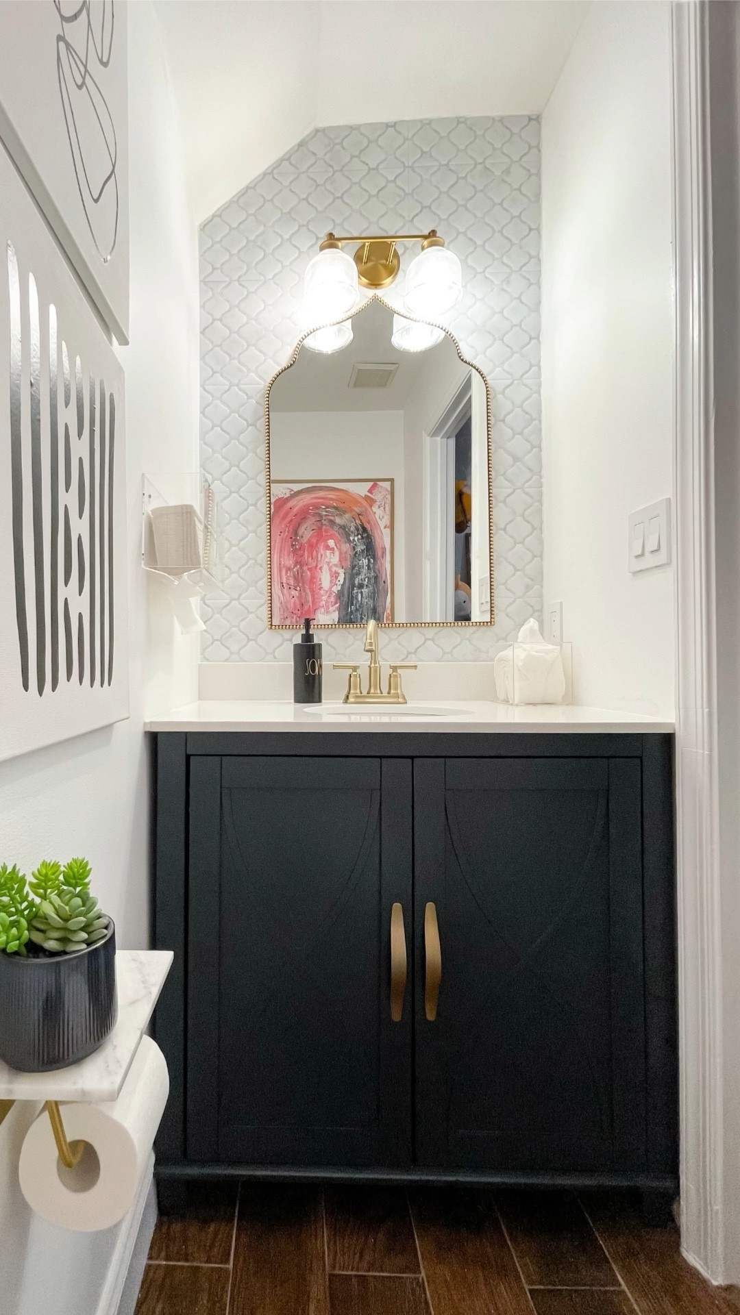 Powder Room Makeover on a budget #bathroom makeover #halfbath

#LTKstyletip #LTKhome #LTKU