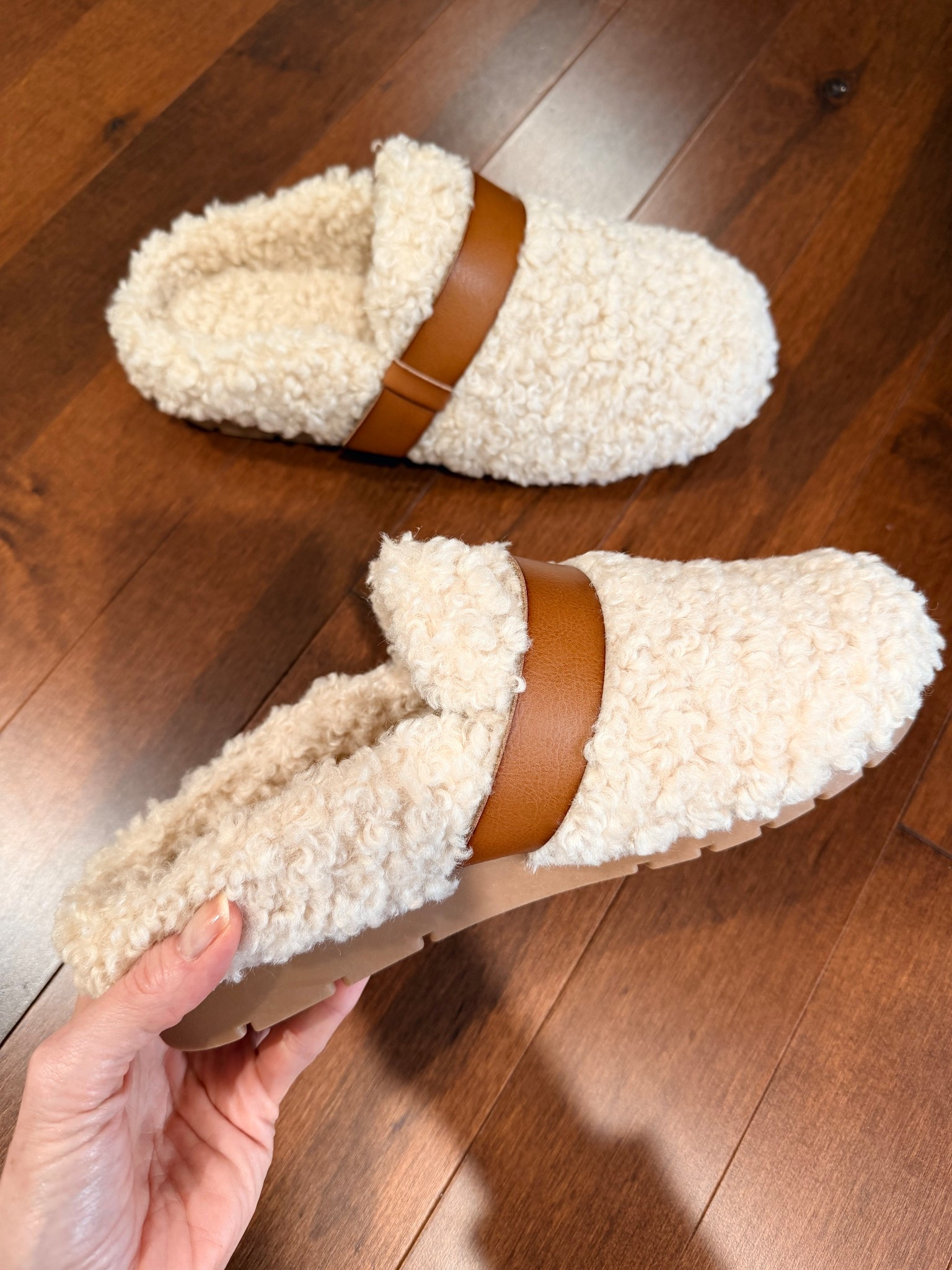 Amazon Sherpa slippers or house shoes! So cozy, comfy and warm. 

#LTKOver40 #LTKmomlife #LTKFindsUnder50