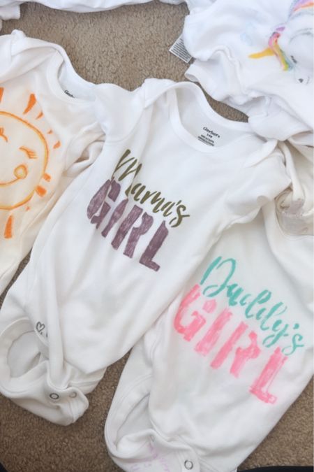 Our guest made these at the baby shower and I just love the personal touch and that each person signed it so we can send a photo of baby girl in the onesies! 

#LTKMostLoved #LTKbump #LTKbaby