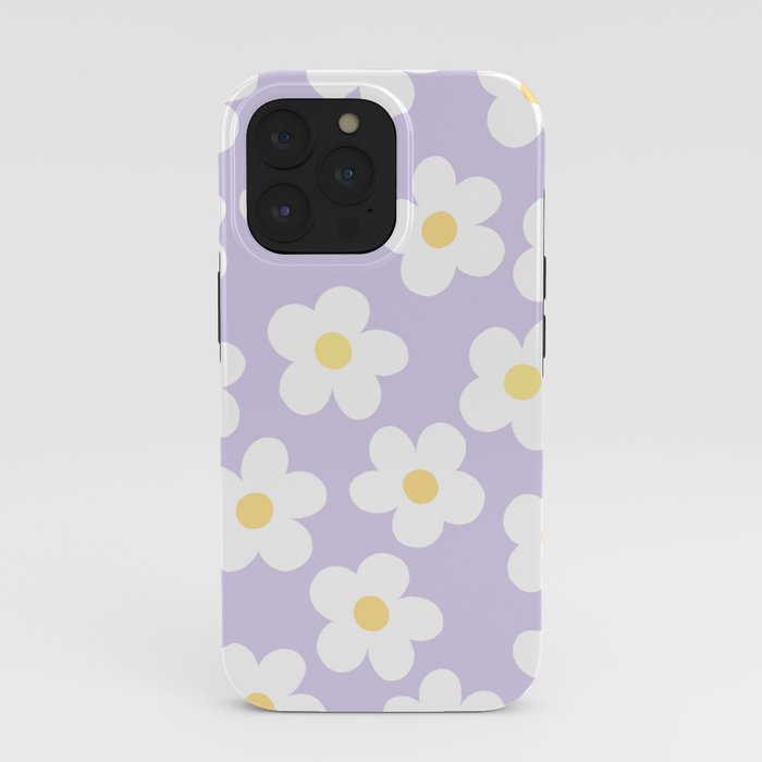 Lavender 70's Retro Flower Power iPhone Case | Society6
