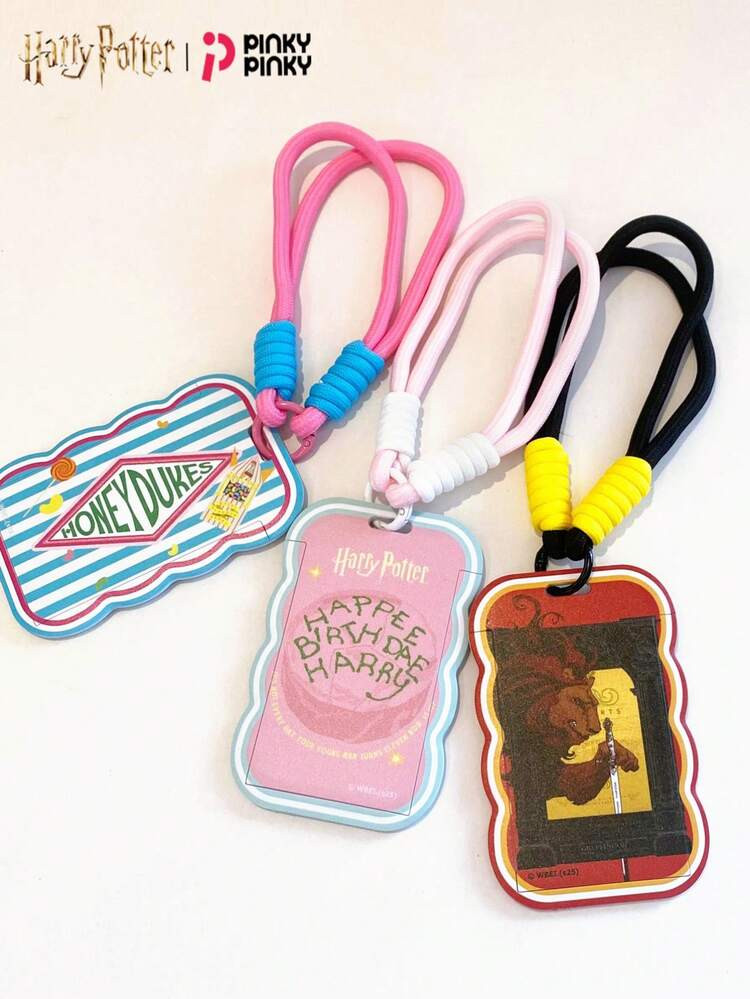 Harry Potter Hogwarts Theme Card Holder With Chain, Suitable For Student ID, Transit Card, Commuting, Outing, Party, Christmas, Halloween, Birthday Gift For Women And Office Workers, Mini Wallet, Clutch, Card Case | SHEIN