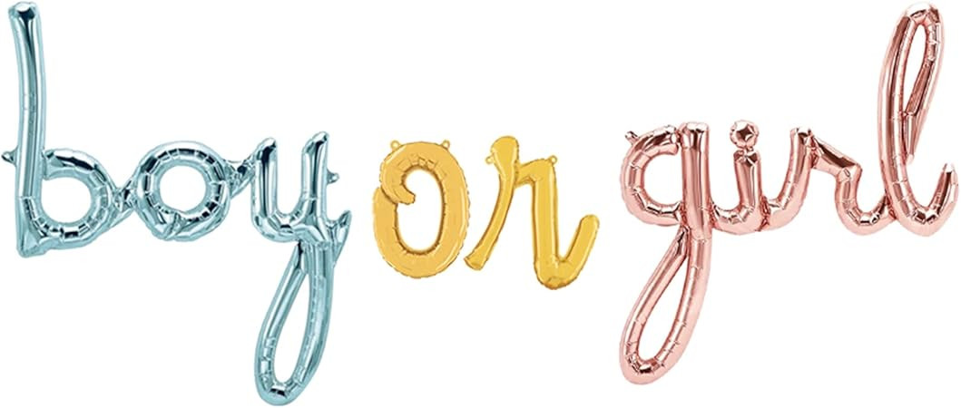 Amazon.com: Tellpet Boy Or Girl Balloon Banner Gender Reveal Balloons Gender Reveal Party Supplie... | Amazon (US)