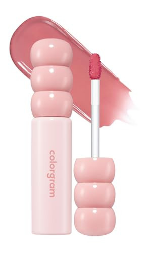 COLORGRAM Fruity Glass Tint 14 Sulky Lychee, Long-Lasting Glossy Lip Tint, Korean Beauty Lip Gloss Tint, Geek Nude Series | Amazon (US)