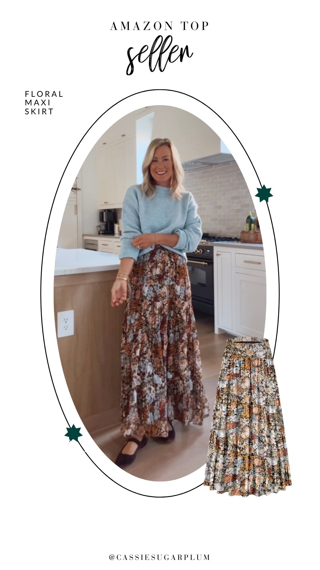 Love this adorable floral maxi skirt from Amazon! Perfect to pair with sweaters and flats this season. 🩷

#LTKHoliday #LTKOver40 #LTKGiftGuide