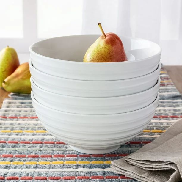 Better Homes & Gardens Anniston Round Porcelain Serve Bowls, Set of 4 | Walmart (US)