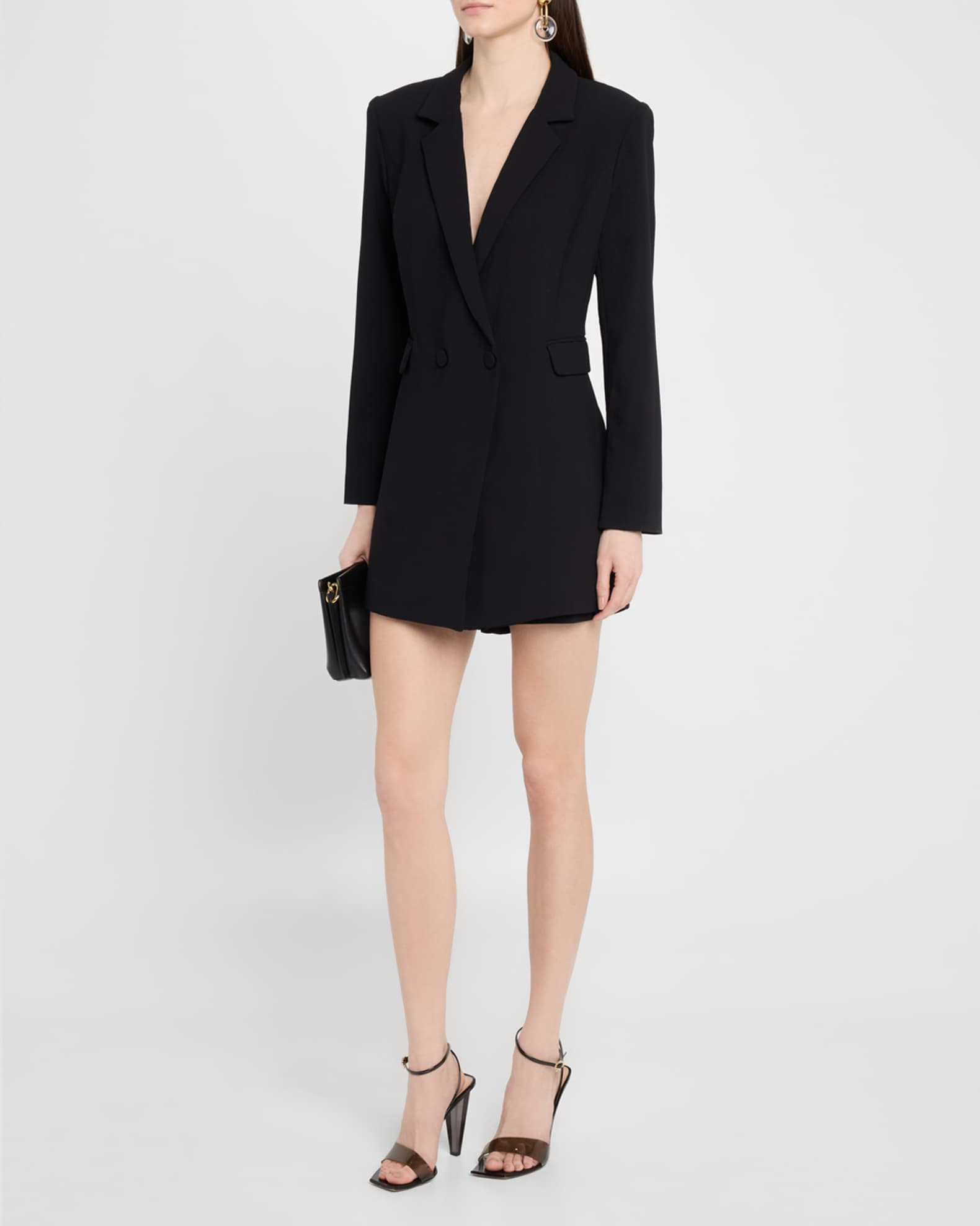 Kyrie Tuxedo Skort Romper | Neiman Marcus