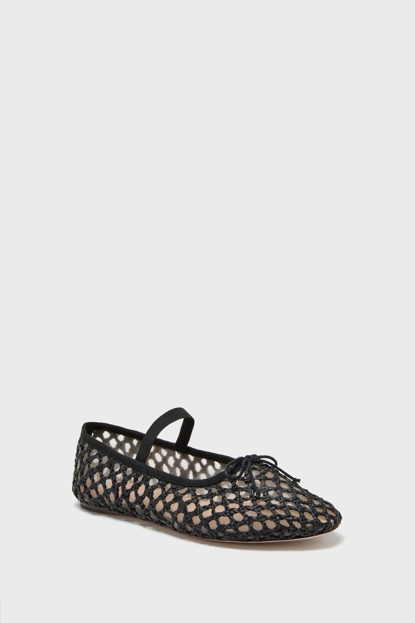 Black Crochet Leonie Flats | Tuckernuck (US)