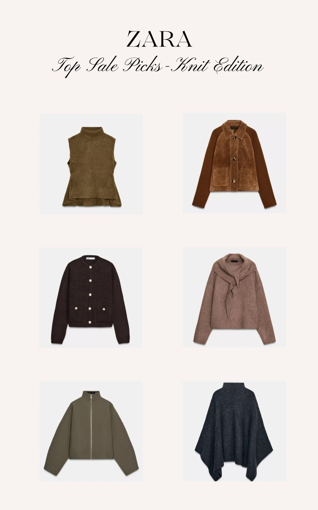 Sale knits can go one of two ways:
✔️ closet staples
❌ weird regret purchases

This edit is focused on knits that actually earn their keep, pieces that layer well, hold their shape, and still work when the weather flips from cold mornings to mild afternoons.

If you’re rebuilding your knit rotation (or trying not to overbuy), these are the ones that make sense:
• easy with denim
• polished with trousers
• not trend-trapped

Style numbers are below ⬇️ 
0014/116/507
3739/324/802
6427/144/700
2142/237/722
5755/127/527
0869/100/704

#LTKWorkwear #LTKSeasonal #LTKSaleAlert