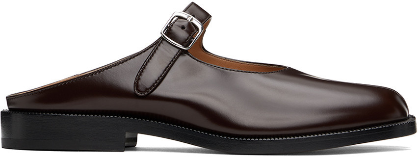 Maison Margiela Brown Tabi City Mary-Jane Mules | SSENSE