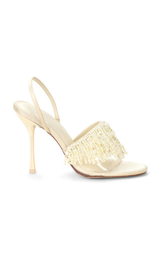 Cassia Pearl-Embellished Leather Sandals | Moda Operandi (Global)