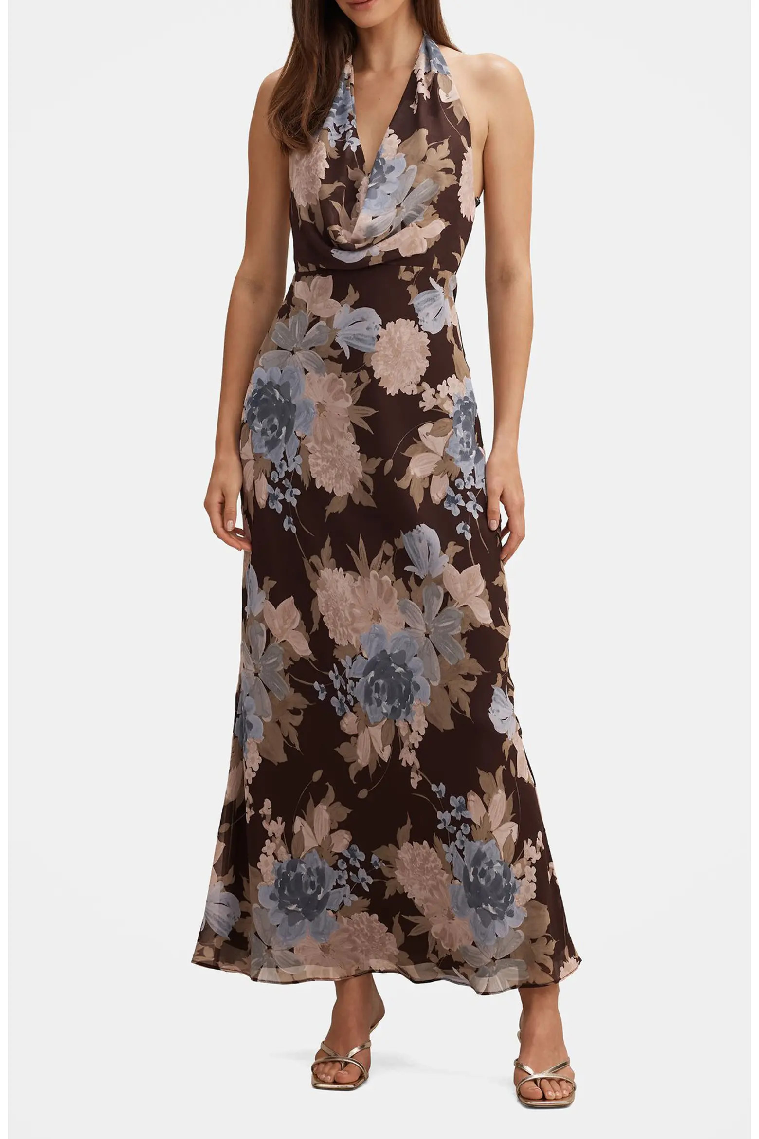 Ever New Marina Cowl Neck Halter Gown (Women) | Nordstrom | Nordstrom