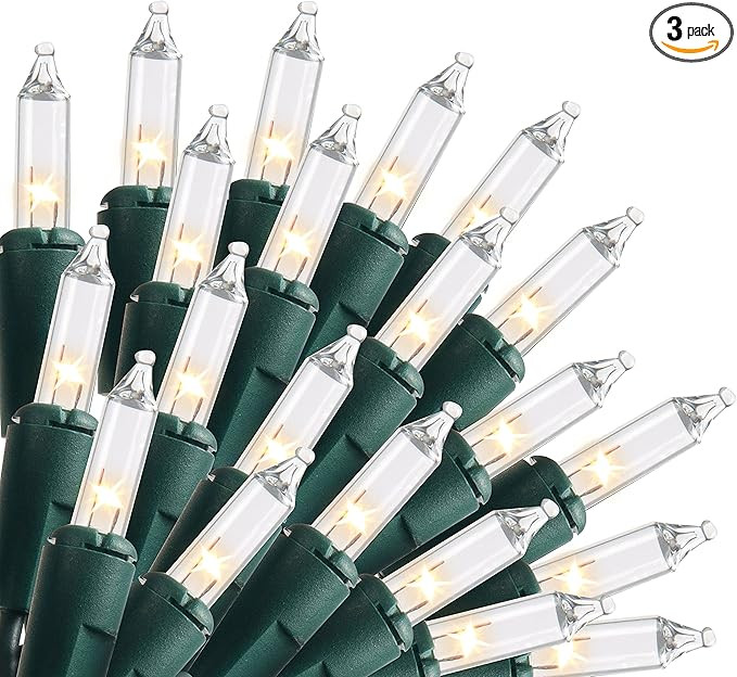 Joiedomi Christmas Lights Outdoor, 300(3x100) Counts 67.5FT Clear White Christmas Lights Waterpro... | Amazon (US)