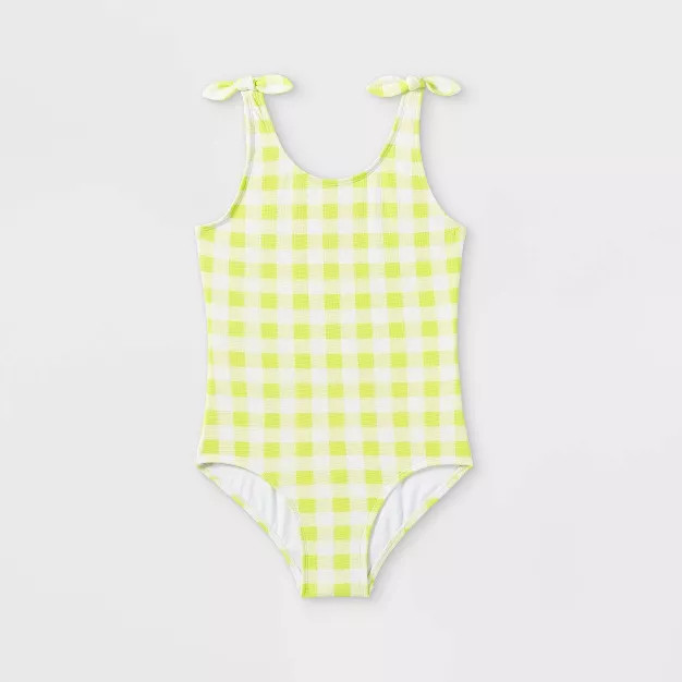 Girls' Gingham One Piece Swimsuit- Cat & Jack™ | Target