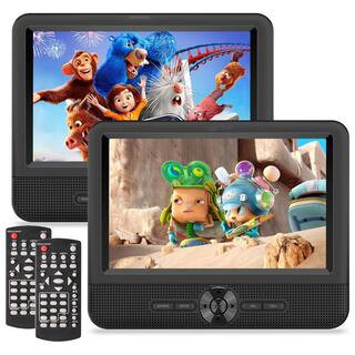 7.5 in. Car DVD Player Dual Screen Play a Same/2 Different Movies with AV Out/in Support Last Memory Headrest 720p | The Home Depot