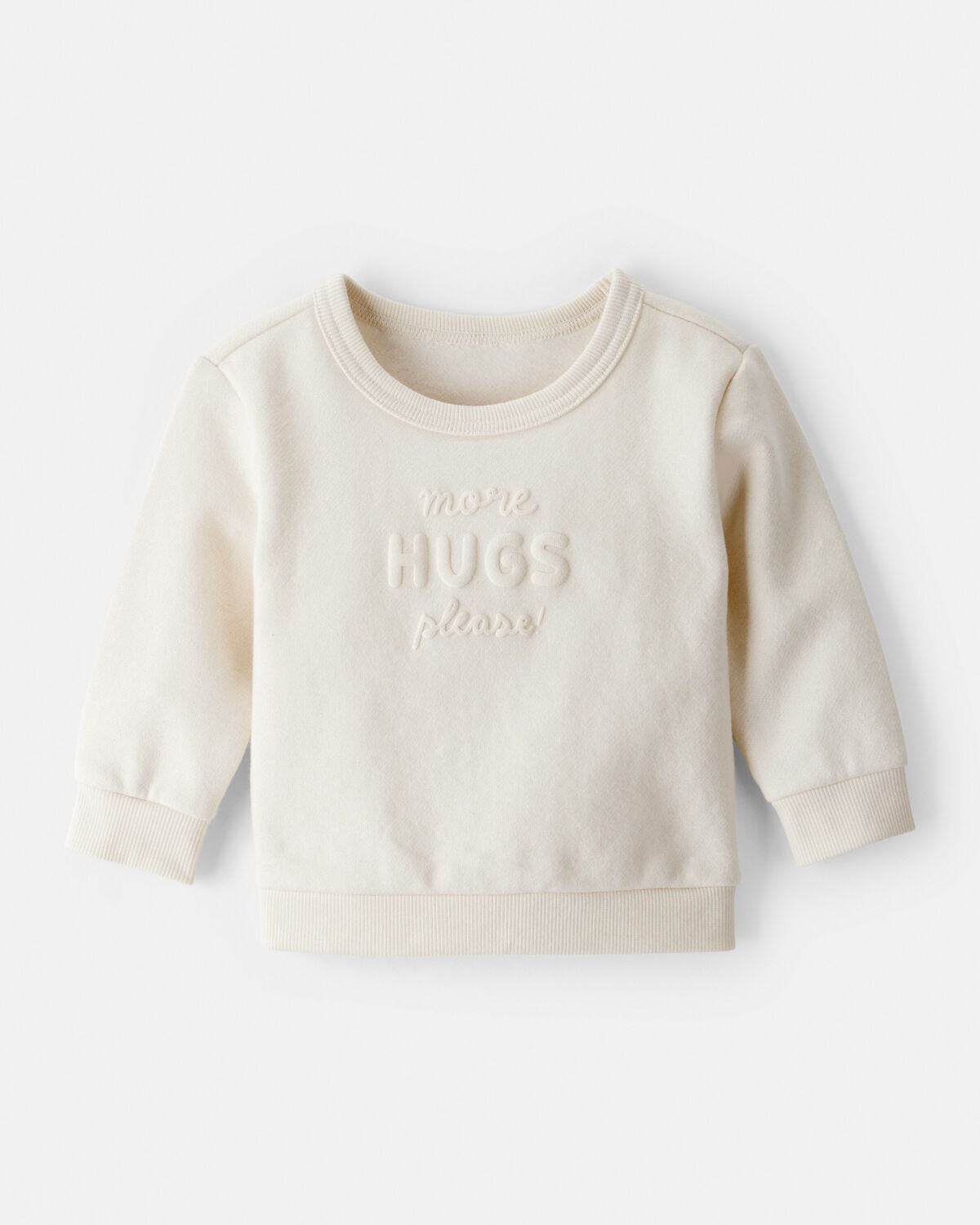 Baby Girl DayDream Fleece Hugs Pullover Sweatshirt - Cream | Carter's Inc