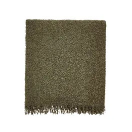 Boucle Throw, Olive | Bedeck Home (UK)