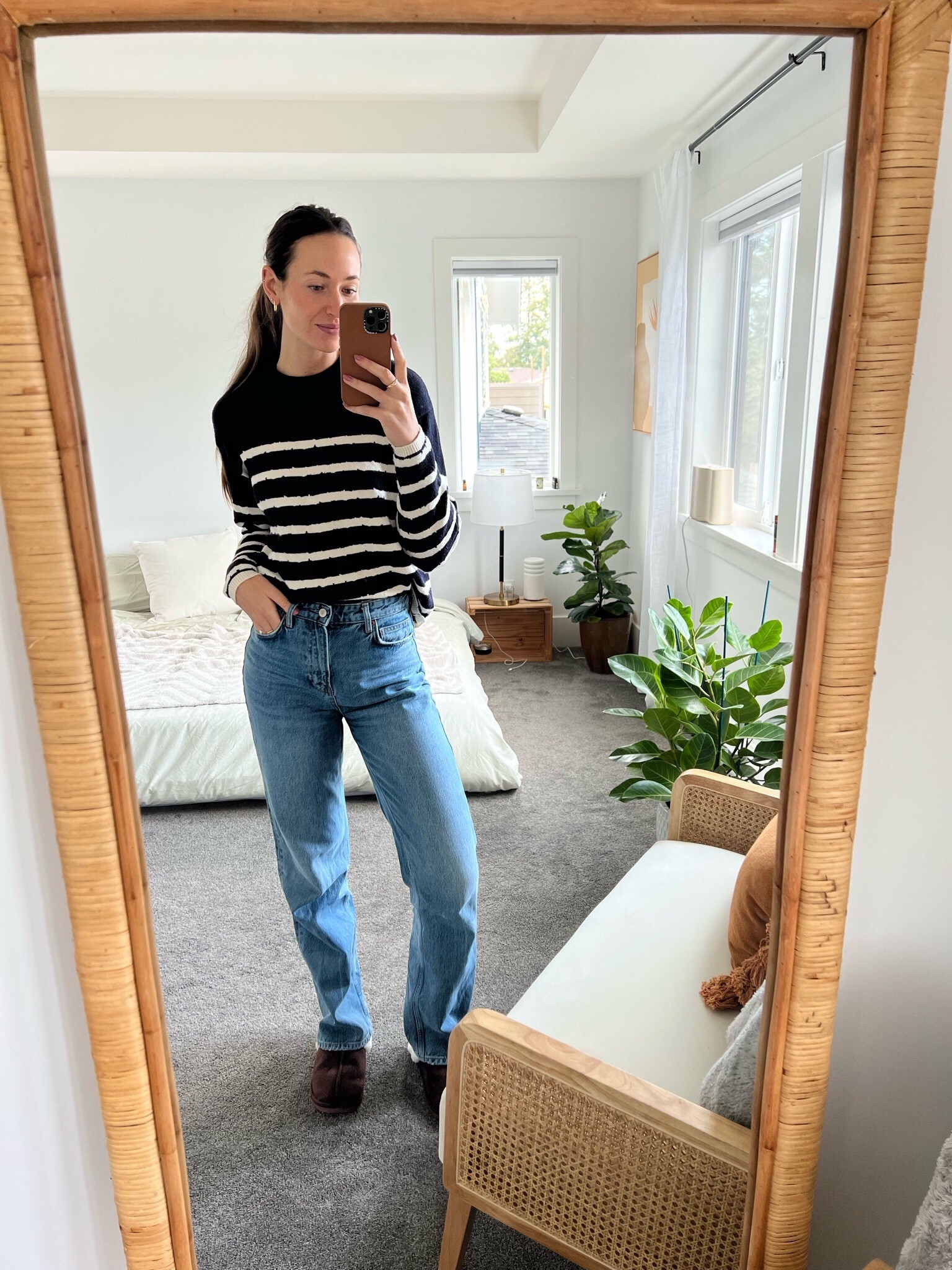 It’s a work from home in jeans kind of day.

This exact sweater is from Zara: 

https://www.zara.com/ca/en/striped-knit-sweater-p09598141.html?v1=277987001

#WFH #FallOutfit

#LTKworkwear #LTKhome