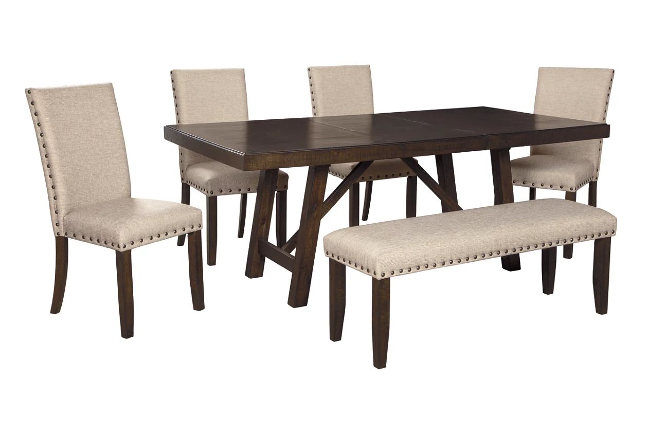 Rokane Dining Table and 4 Chairs and Bench Set | Ashley Homestore