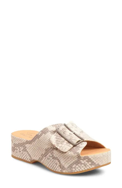 Kork-Ease® York Platform Slide Sandal in Taupe Snake at Nordstrom, Size 8 | Nordstrom