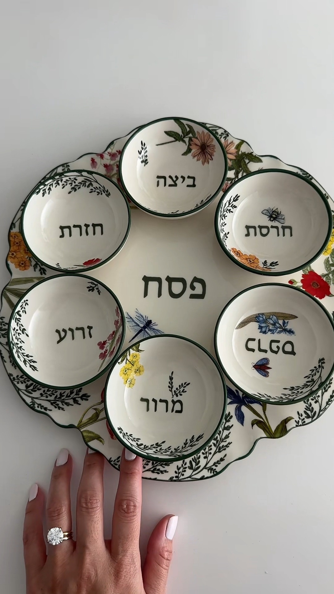 The prettiest Seder Plate for Passover 🦋🌼🌿🌸🪻 
Passover, tablescape, Pesach, Seder plate 

#LTKSeasonal #LTKHome