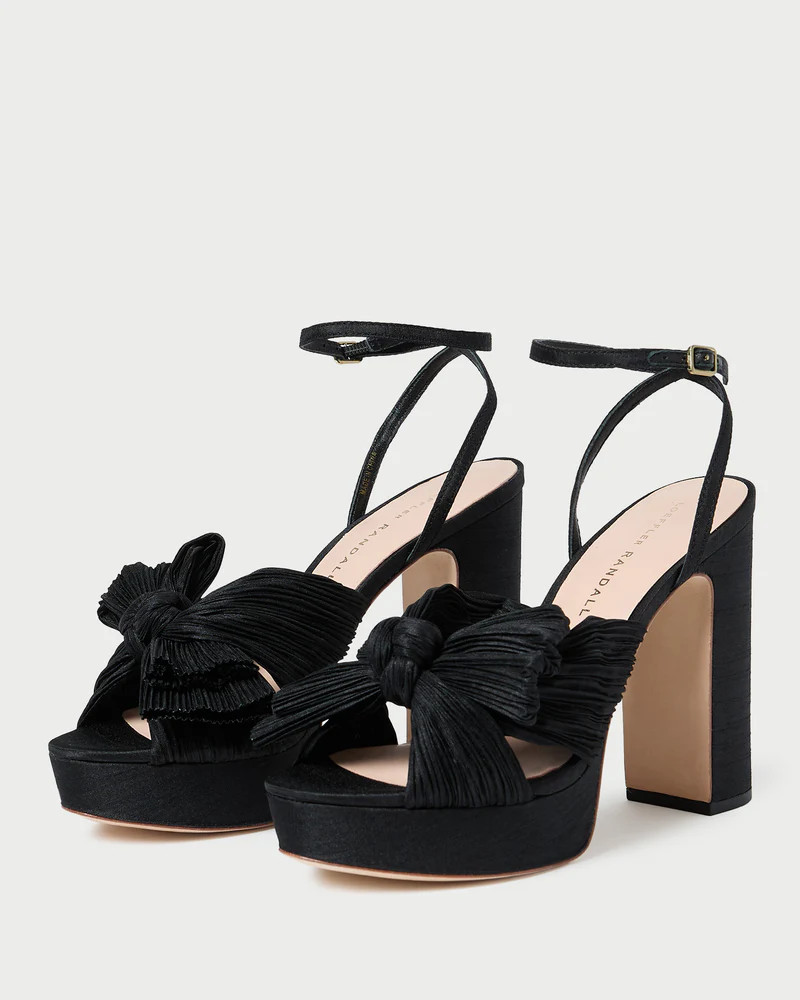 Natalia Black Platform Bow Heel | Loeffler Randall
