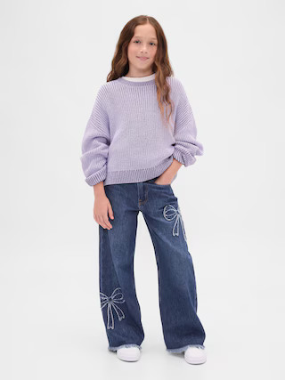 Kids Low Rise Stride Wide-Leg Jeans | Gap | Gap (US)