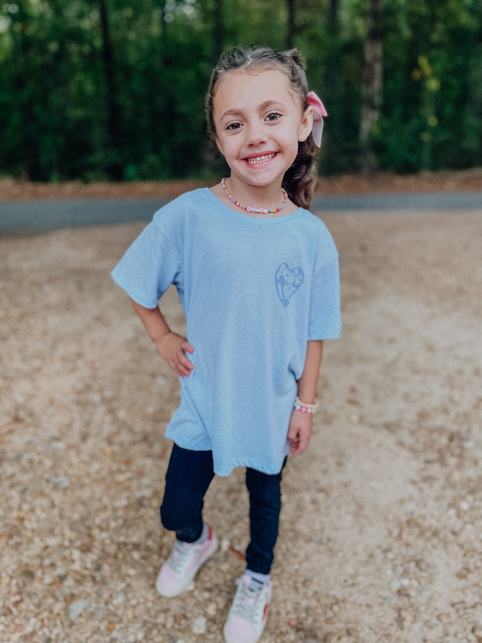 An easy simple comfy but cute back to school girls kids outfit!! 
Graphic tee and leggings 

#LTKfamily #LTKBacktoSchool #LTKkids
