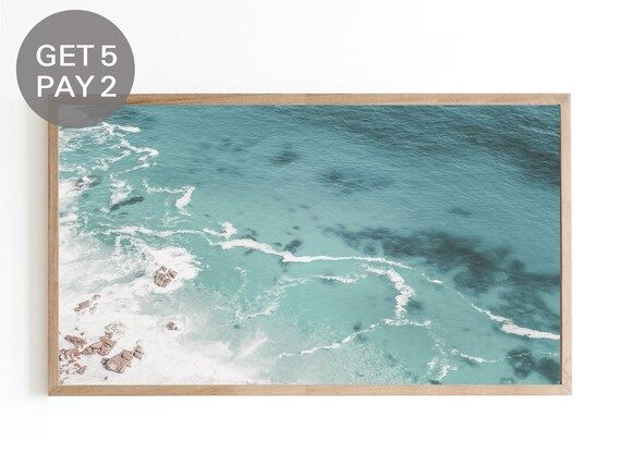 Samsung Frame TV Art, Instant Download, Turquoise Beach Ocean, Samsung Art TV, Digital Download f... | Etsy (US)