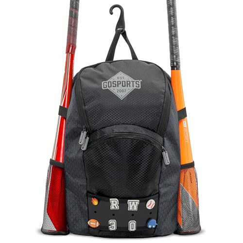 GoSports Youth Baseball and Softball Bag with Customizable Charm Panel | Amazon (US)