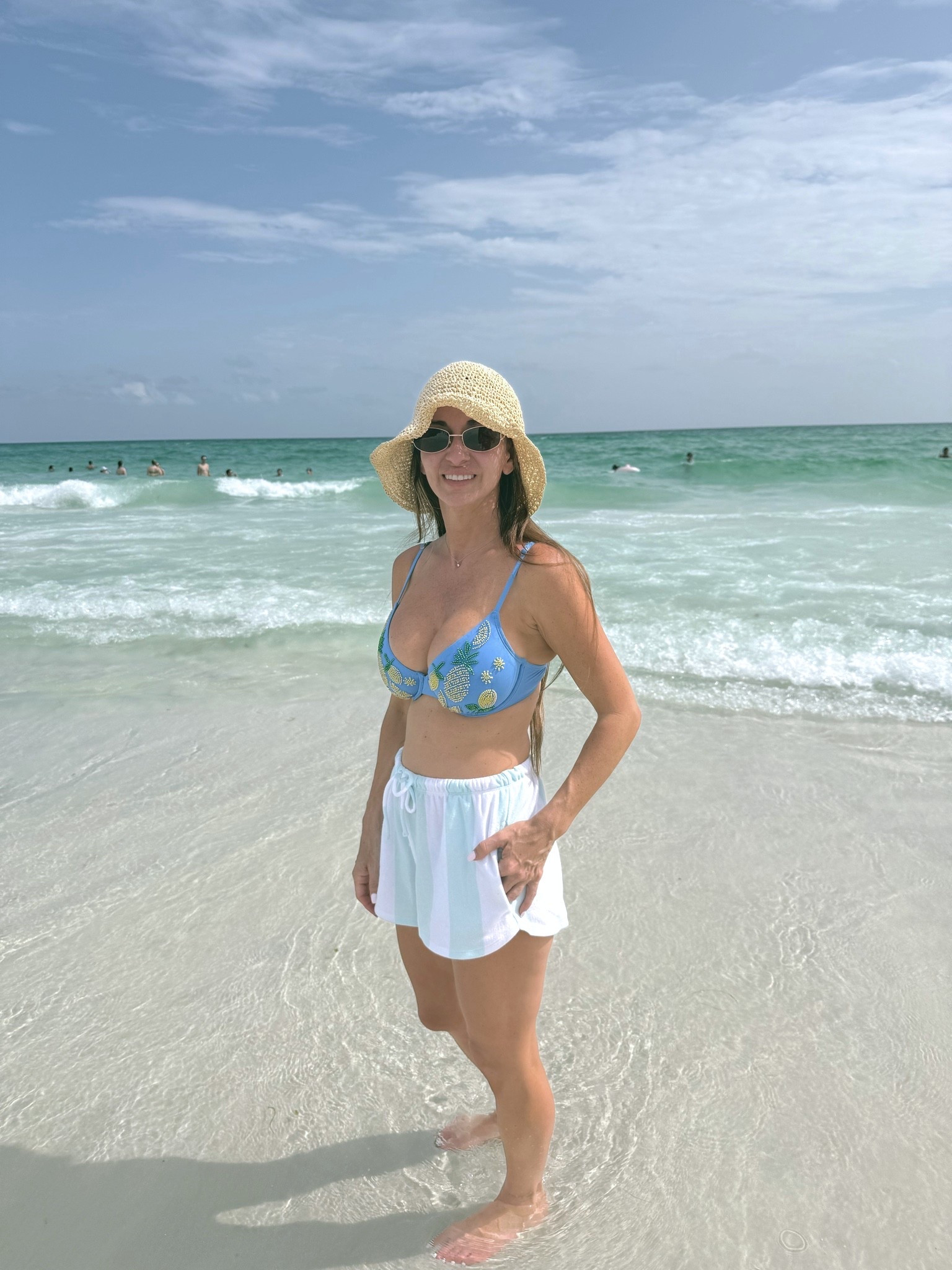 At our home away from home and soaking up the sun! Obsessed with this bikini and the beaded detailing!

#LTKSwim #LTKOver40 #LTKSeasonal