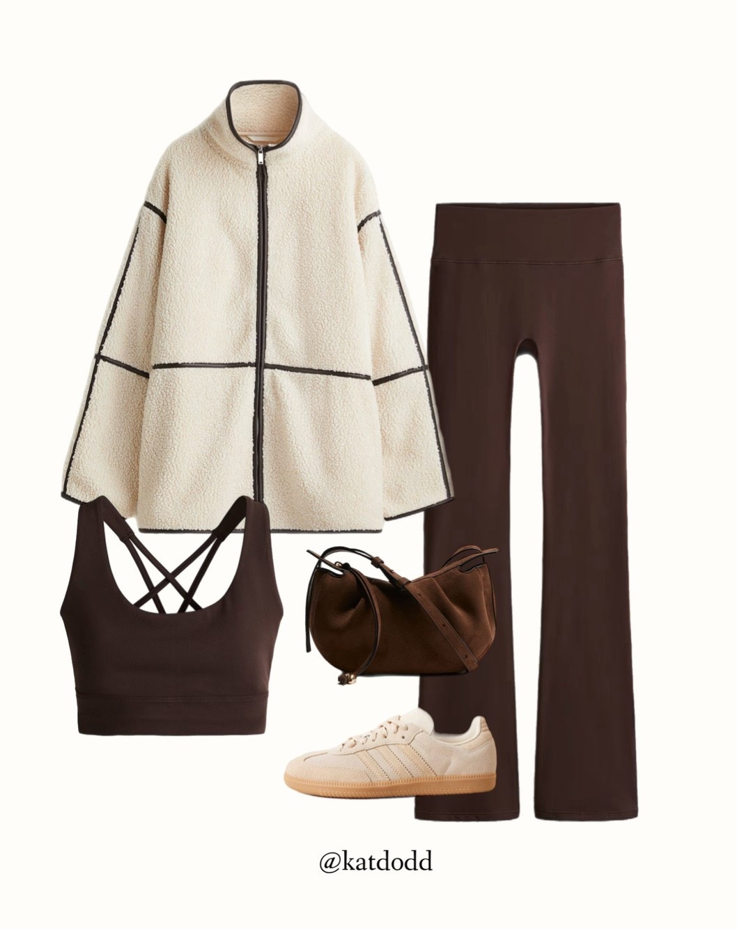 I imagine myself running around b&m in this outfit 🤍🤍 love the jacket!!!



H&M new in teddy jacket chocolate brown flared trousers adidas spezial samba beige stone cream shoulder cross body brown suede bag

#LTKuk #LTKautumn #LTKstyletip