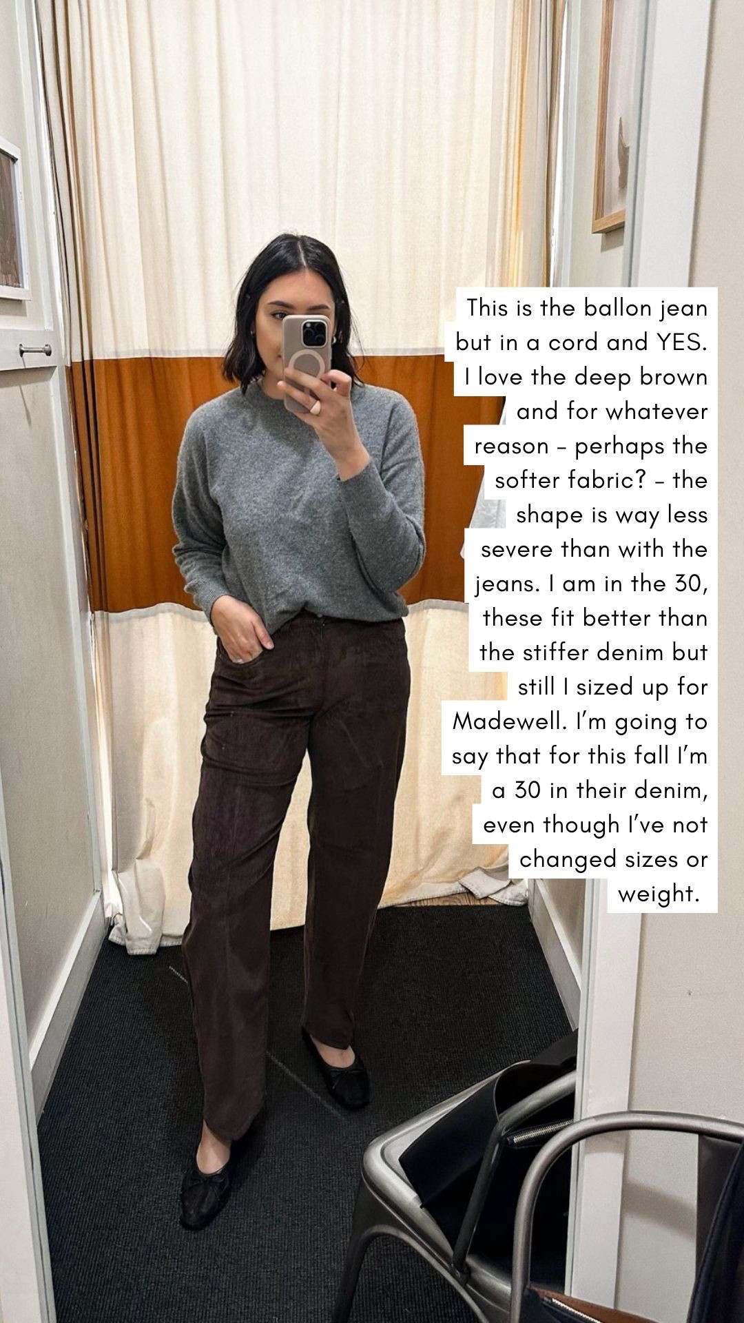 Madewell Insider event -- 30% off! I'm in the 30 of the pants -- TTS but quite long! I'm in the medium of the sweater via Quince.  

 