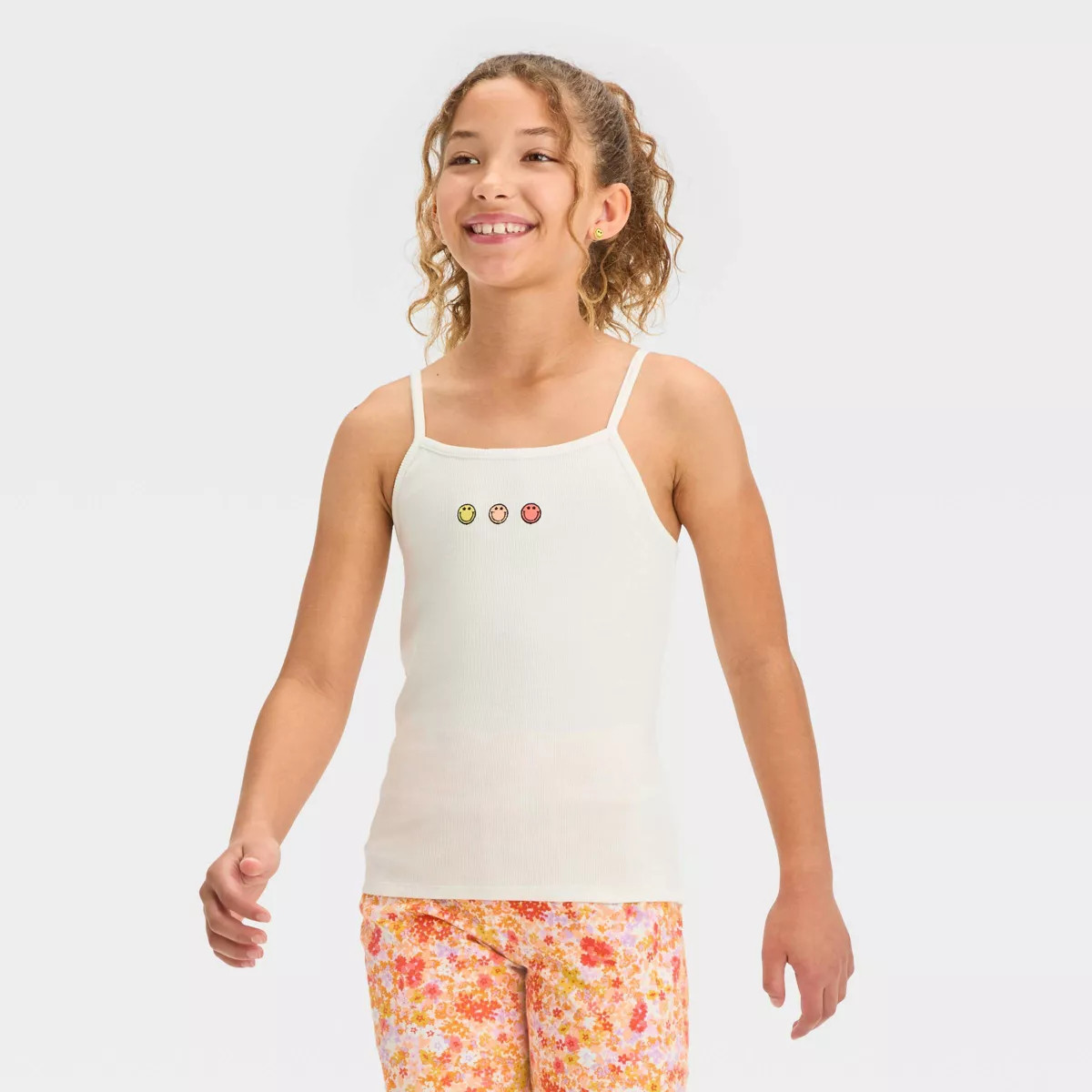 Girls' Embroidered Fitted Tank Top - art class™ | Target