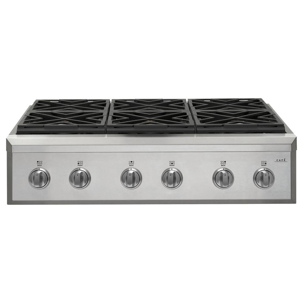 36 in. Gas Cooktop in Stainless Steel with 6 Burners | The Home Depot