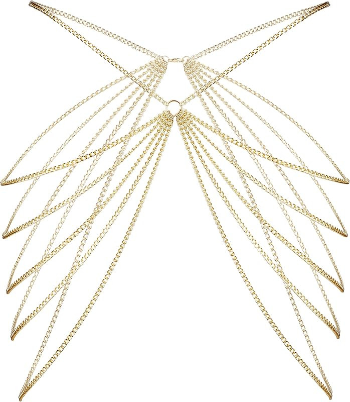 OuluJade Belly Chain Layered Waist Chain Women's Body Chain | Amazon (US)
