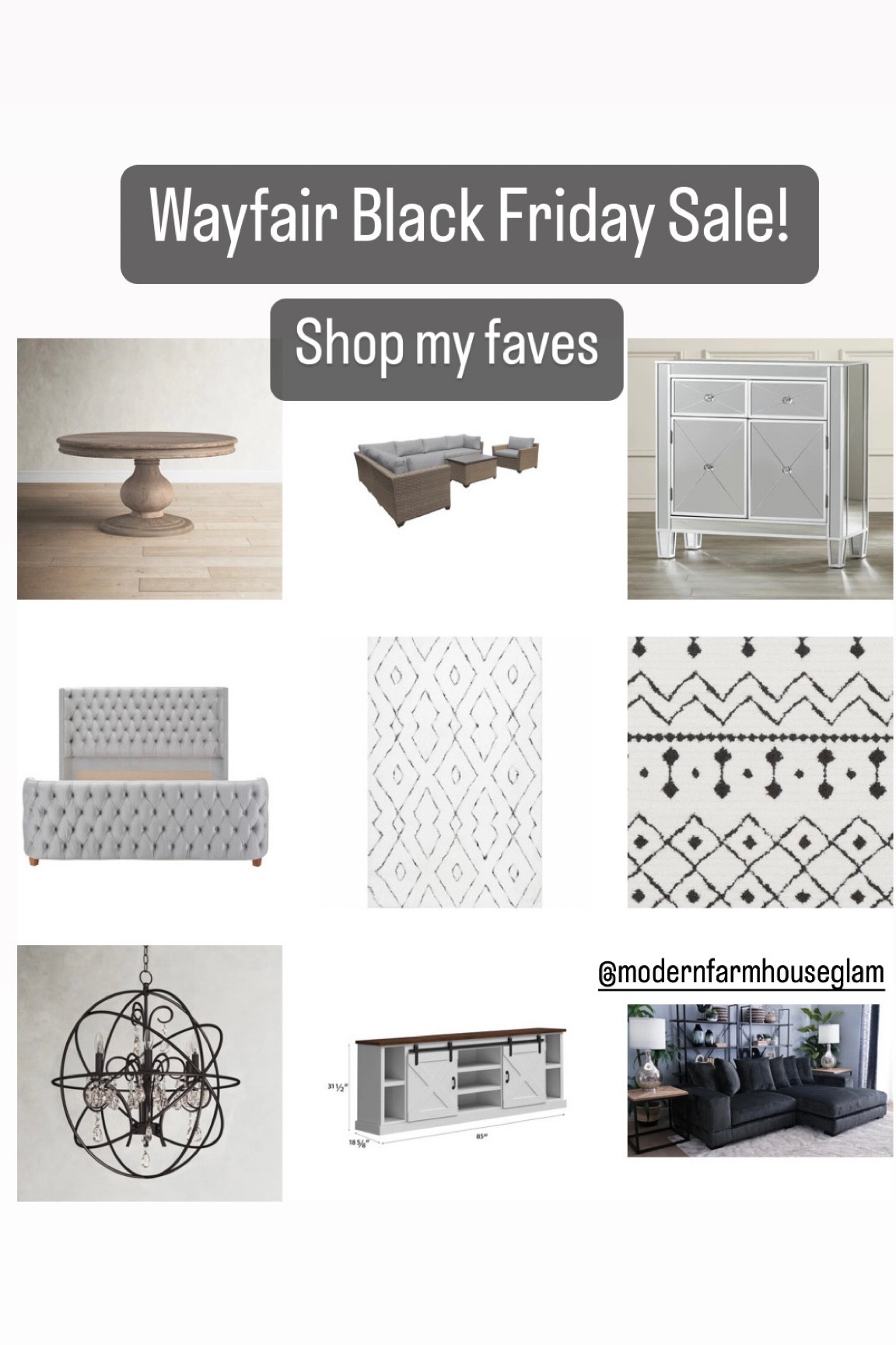 Wayfair Black Friday sales Modern Farmhouse Glam

#LTKsalealert #LTKGiftGuide #LTKhome