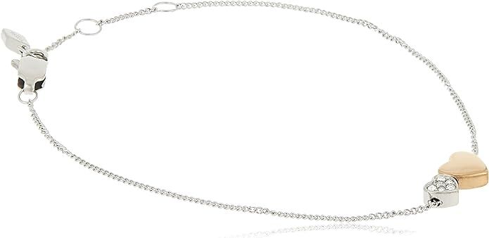 Fossil Women's Duo Hearts Two-Tone Stainless Steel | Necklace | Bracelet | Amazon (UK)