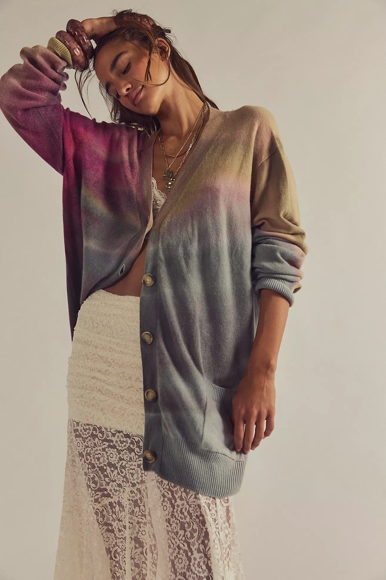 Riverside Tool & Dye Cashmere Cardigan | Free People (Global - UK&FR Excluded)
