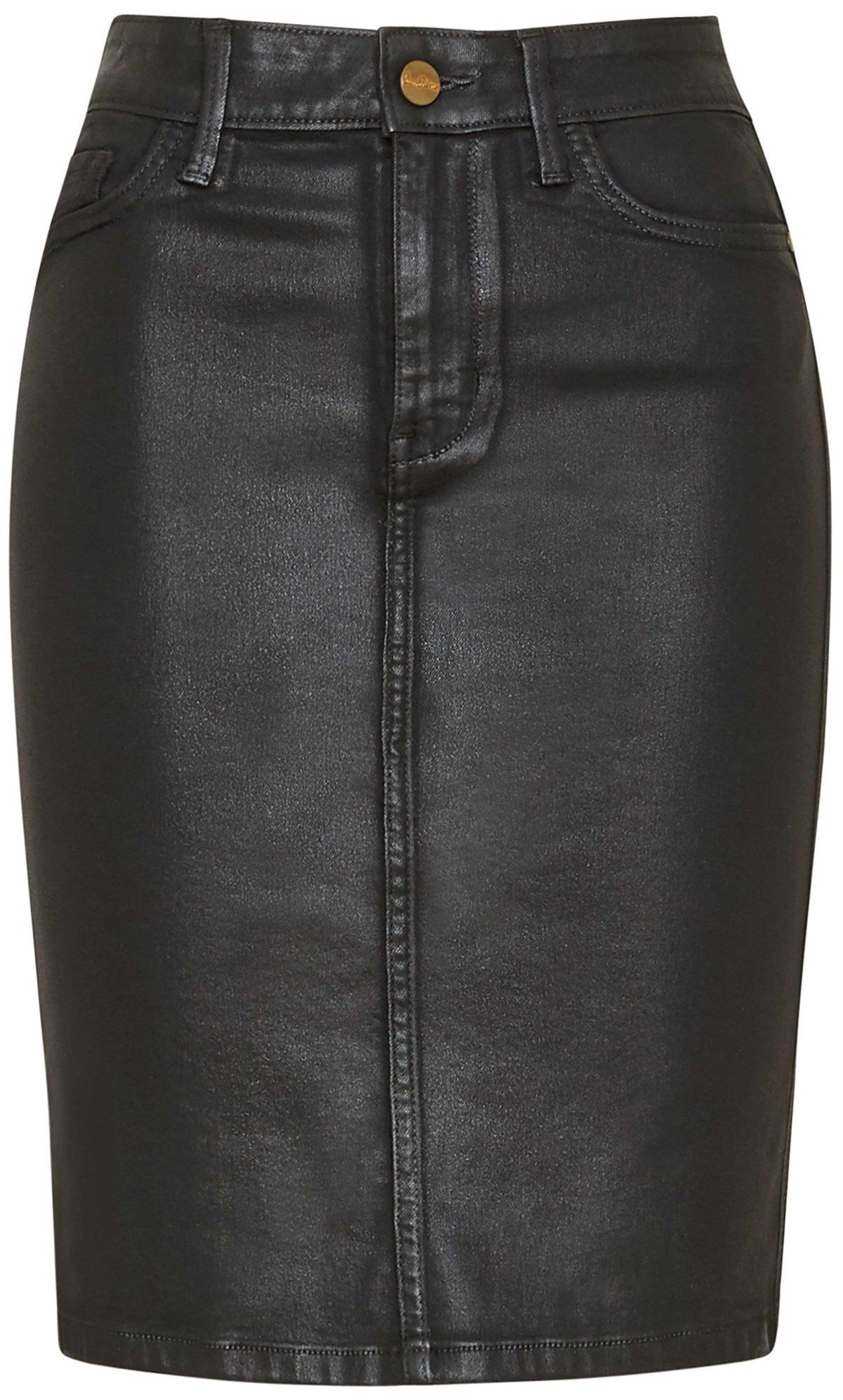 Riley Coated Denim Skirt | Sam Edelman
