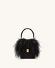 Aaliyah Ebony Feathered Handbag - Black | JW PEI US