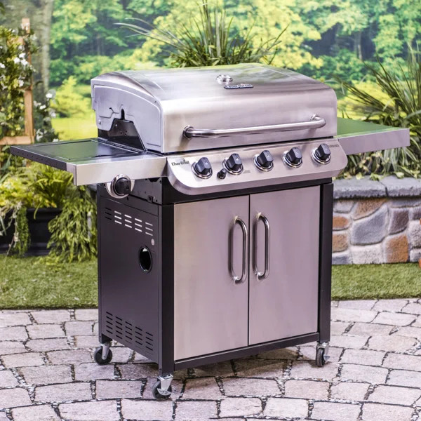 Performance Series Char-Broil 5 - Burner Free Standing Liquid Propane 45000 BTU Gas Grill with Si... | Wayfair North America