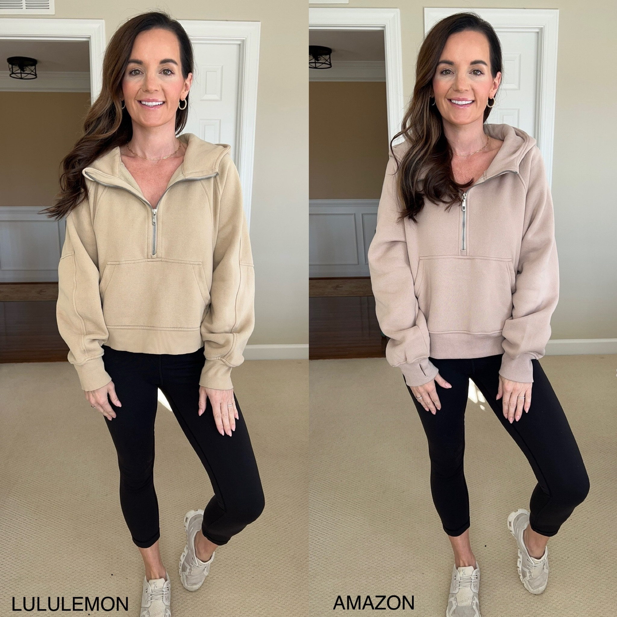 Lululemon and Amazon half zip hoodie

These two tops are very similar. I’ve had my lululemon half zip for years so it looks more “worn”. I’m a really big fan on the Amazon version. It’s 1/3 of the price. 

Amazon half zip hoodie comes in 20 different colors and Lululemon makes 16 colors. 
Wearing size xs\s in Lululemon and small in Amazon. 

#comfy #casual #outfitidea #amazonfinds #leggings #amazon #lululemon #hoodie #amazonfashion #womensfashion #styleinspo #affordablefashion #causalstyle #comfyoutfit #everydayoutfit 

#LTKtravel #LTKstyletip