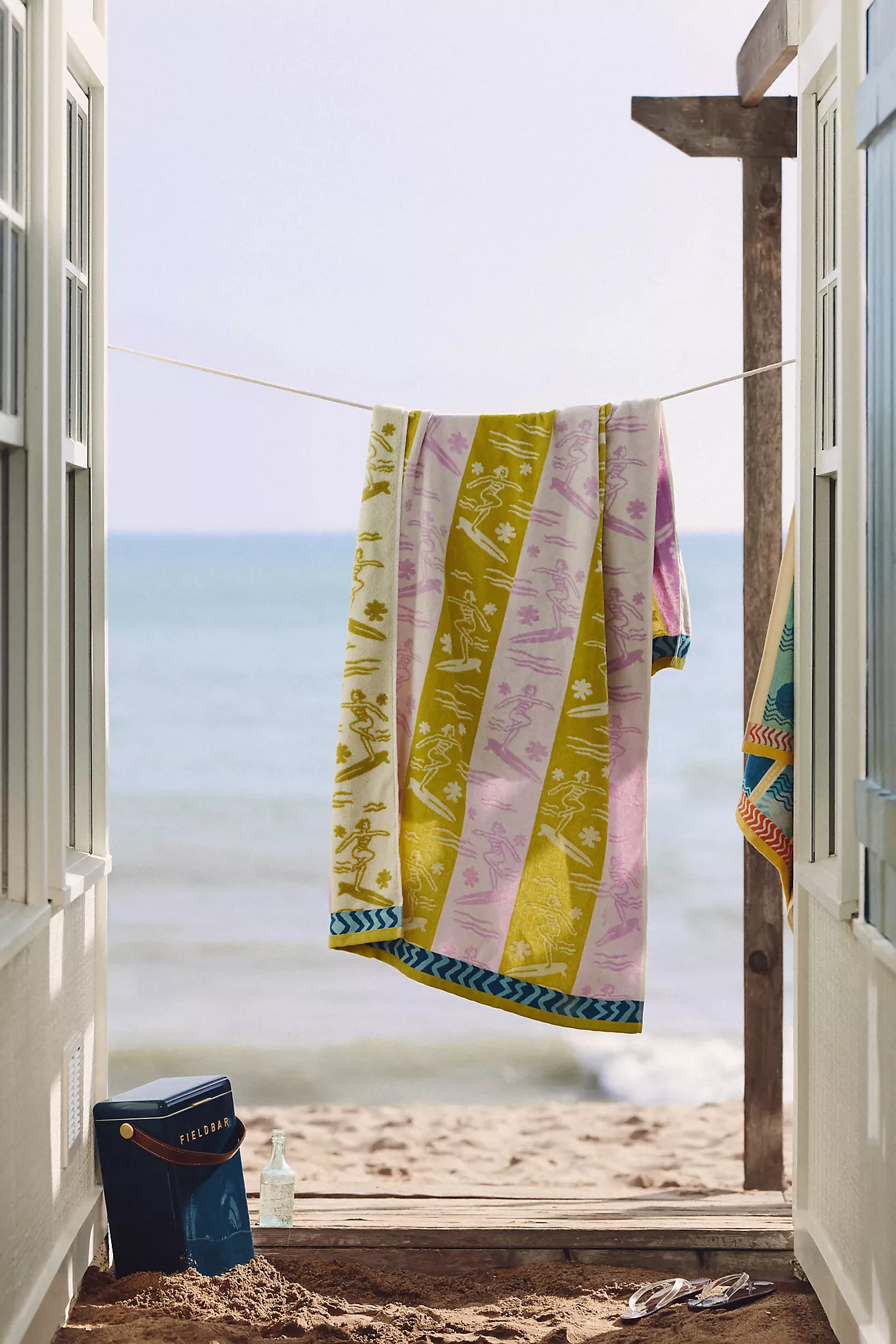 Gela Cotton Jacquard Beach Towel | Anthropologie (US)
