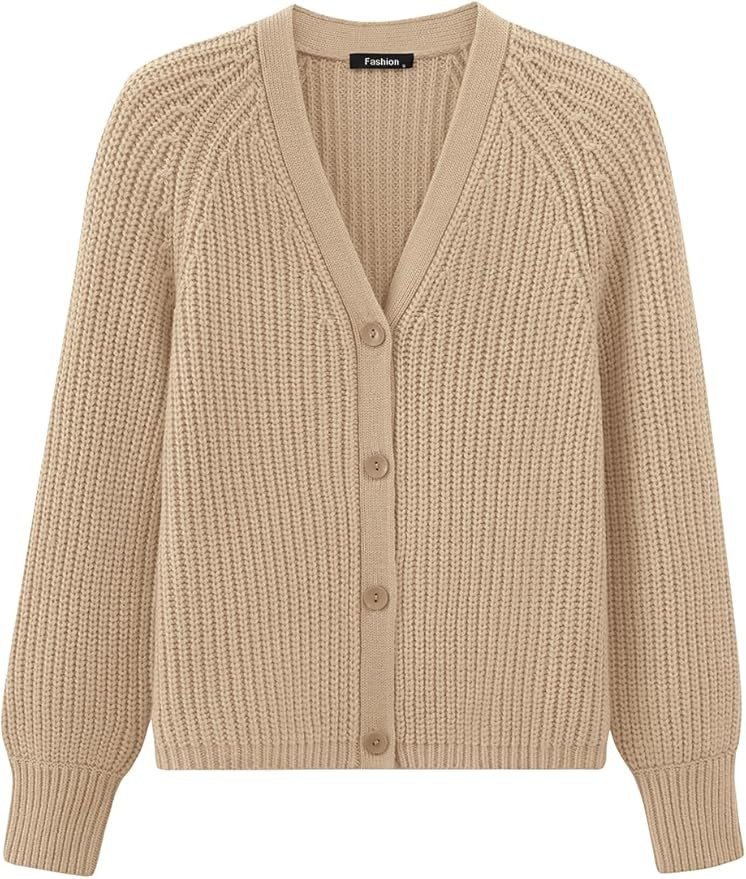 PRETTYGARDEN Womens Sweaters 2025 Long Sleeve Open Front Chunky Cardigan Sweaters for Women Dress... | Amazon (US)